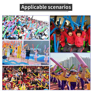 ファンバトン 赤色 応援 軽量 簡単膨張 多色 カスタムロゴ スポーツ＆音楽イベント用 - Product Image 2