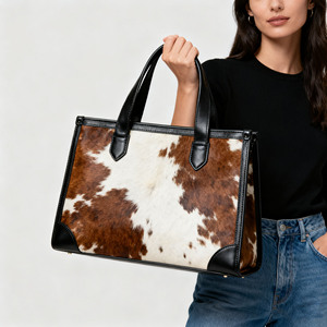 Borse Tote in Vera Pelle e Pelliccia <span class=keywords><strong>di</strong></span> Cavallo Personalizzate dal Produttore, Eleganti e Spaziose per Ufficio e Casual, per Donne - Product Image 3