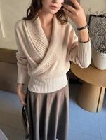 Pull élégant à col en V - Tricot doux, coupe ajustée, chic et confortable pour l'automne/hiver |   Parfait pour le bureau, les rendez-vous ou les tenues décontractées