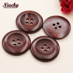 Bán Buôn 30Mm 4-Lỗ Lê Gỗ Nút Nâu Đỏ Cho Áo Blazer May Nguồn Cung Cấp - Product Image 3