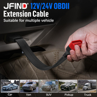 Câble d'extension OBD2 plat 16 broches de haute qualité pour interface de diagnostic automobile OBD2, outil de diagnostic de voiture
