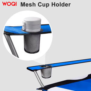 เก้าอี้พับแคมป์ปิ้ง Woqi สีน้ำเงิน โครงอะลูมิเนียม รับน้ำหนักได้ 400 ปอนด์ เก้าอี้สนามกลางแจ้งพร้อมที่วางแก้ว - Product Image 4