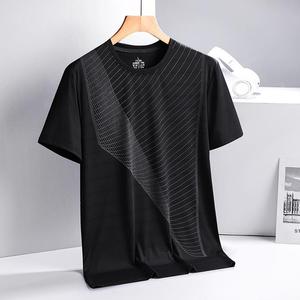 RNSHANGER noir séchage rapide Sport t-shirt pour hommes été décontracté à manches courtes surdimensionné <span class=keywords><strong>3XL</strong></span> haut t-shirts GYM respirant <span class=keywords><strong>homme</strong></span> t-shirt - Product Image 4