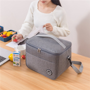 Sac à déjeuner isotherme de grande capacité avec bandoulière, sac à bento imperméable et épaissi pour étudiants, rangement pour voyages en plein air - Product Image 2
