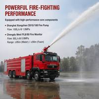 Camion de pompiers professionnel robuste à eau et mousse, adapté aux applications de sauvetage incendie pétrochimiques, industrielles et municipales