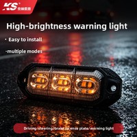 6-LED Kühlergrill-Seitenmarkierungsleuchten 10-30V LKW-Anhänger-Umrissleuchte 9 Blitzmodi Auto-Rücklicht Brems-Blinkleuchte