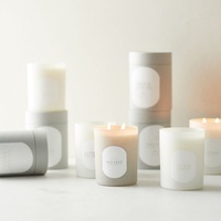 Bougie parfumée artisanale en verre givré, bougie d'aromathérapie de luxe, longue durée de combustion, pour la décoration de la maison et les cadeaux de mariage