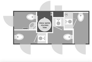 NEWWIN Toilettes portables de luxe, <span class=keywords><strong>caravane</strong></span> mobile, camping-car, toilettes <span class=keywords><strong>et</strong></span> <span class=keywords><strong>douche</strong></span>, <span class=keywords><strong>prix</strong></span> de la remorque, salle de bain portable d'extérieur - Product Image 6