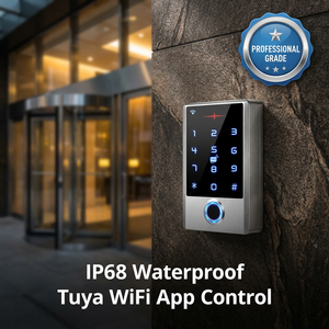 Sistema de Control de <span class=keywords><strong>Acceso</strong></span> Impermeable IP68, Control por Aplicación WiFi Tuya, Lector Biométrico de Huellas Dactilares y Tarjetas RFID, Abrepuertas <span class=keywords><strong>para</strong></span> Uso en Exteriores - Product Image 1
