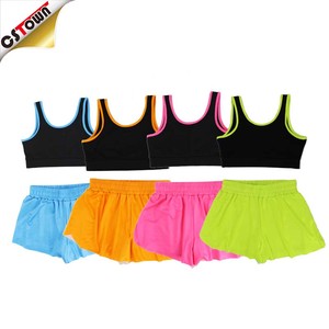 Sport pour femmes course <span class=keywords><strong>Yoga</strong></span> entraînement Gym athlétique taille haute short de course Crop Tank Set - Product Image 4