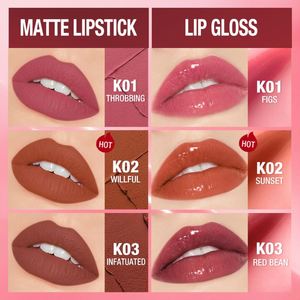 O.TW O.O Brillo de labios de larga duración con textura mate resistente al agua Maquillaje con infusión de minerales para un aspecto natural - Product Image 5