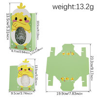 Boîtes en papier pour friandises à thème de Pâques avec fenêtre, design lapin et poussin, pour fête de Pâques, cadeaux, friandises, boîtes en papier pour cadeaux