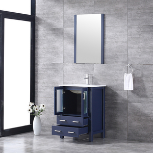 Meuble-lavabo de salle de bain haut de gamme de 24 pouces avec vasque en céramique et caractéristiques résistantes à l'eau - Product Image 6