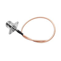 Câble RF flexible RG178 50 ohms avec connecteur femelle N à 4 trous pour l'interconnexion des équipements de communication sans fil