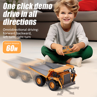 Camion benne RC 9 canaux, véhicule d'ingénierie télécommandé en alliage métallique, jouet de construction RC pour enfant