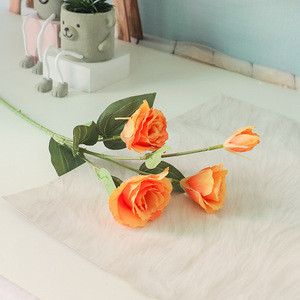 Tallo de flor rosa de seda Rosa artificial con tallo gran oferta nuevo diseño <span class=keywords><strong>Eustoma</strong></span> Real Touch decoración de boda - Product Image 5