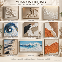 Art mural texturé en toile 3D gaufrée personnalisée pour maison, taille sur mesure, décoration de luxe en gros, peinture en relief premium