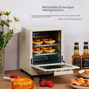 Four grille-pain mini 15L, 3 positions de cuisson, multifonctionnel, anti-explosion, commande mécanique, 2000W, usage commercial et hôtelier - Product Image 3
