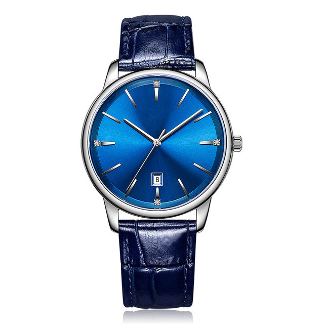 Luxury Business Style 40mm High Quality Stainless Steel Case Strap Glass Sunray Dial Quartz Movement Expensive Army Unisex Watch