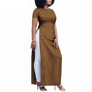 Vêtements africains imprimés Yibaoli pour femmes, <span class=keywords><strong>en</strong></span> coton ciré Ankara, robes longues - Product Image 4