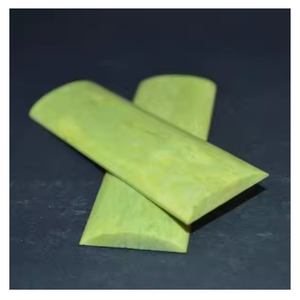 Empuñaduras de Cuchillo de Hueso de Camello Hechas a Mano de Primera Calidad, Color Verde Limón, Acabado Pulido Ecológico con Diseño Artesanal Natural Estabilizado - Product Image 1