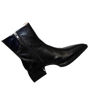 Botas de Tobillo Cómodas con Tacón Grueso y Punta Puntiaguda Estilo Británico Premium 2026, Botas a Media Pantorrilla con Cremallera Lateral - Product Image 4