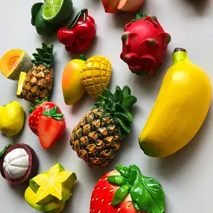 Creative 3D Acrylic Pineapple Lemon Cherry Fridge Magnet No <b>Battery</b> Needed for Refrigerator Gift Home Decoration - Product Image 1