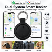 Localizzatore Smart Impermeabile BLE Compatibile con Apple Find My e Google Find My Device, Tracker Dual System con Batteria Sostituibile