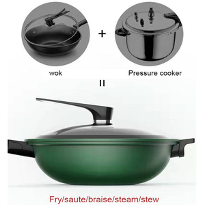 Wok Redondo Antiadherente de Piedra Médica de Alta Calidad al por Mayor, Sartén de Acero al Carbono - Product Image 6