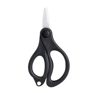 MIDDIA Ceramic Black Blade Fishing Line Thread Yarn Cutting Scissors With Intricate Serrated Edge Fishing Line Cutter