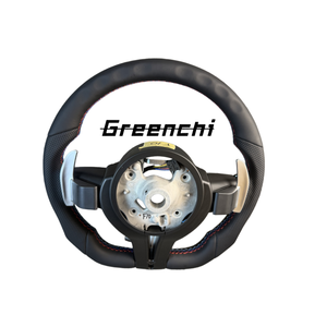 <span class=keywords><strong>Volante</strong></span> de Cuero Personalizado para <span class=keywords><strong>BMW</strong></span> F30 F10 F20, Diseño Plano en Forma de D - Product Image 3