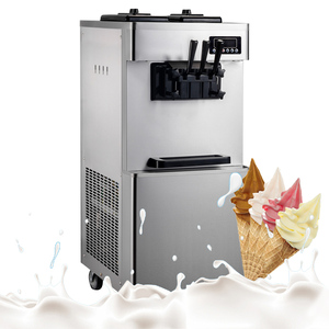 Machine à crème glacée <span class=keywords><strong>commerciale</strong></span> automatique, 3 saveurs, sorbetière, Glace, crème glacée italienne, fabrication de glaces - Product Image 1