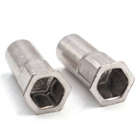 Écrou à riveter à tête fraisée hexagonale double en acier inoxydable M4 M5 M8 SS304 316 316L A2 A4 70 80 ANSI AISI 304 316 SUS 304 316