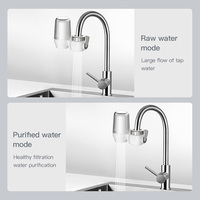Nouveau robinet filtre à eau cartouche en céramique robinet de cuisine filtre à eau réutilisable Portable en plastique filtre à eau pour robinet Transparent