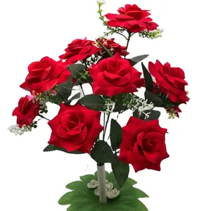 2024 New Artificial Flowers Rose Bunch Bouquet Decorative Flowers Corner Rose for Wedding Decoration New Year Gift Box OEM Offer