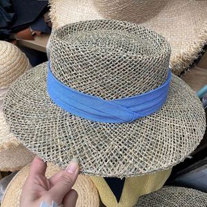 Fashion Elegant Wide Brim Women Unisex Beach <b>Hats</b> Summer Wholesale <b>Flat</b> Top Luxury Straw <b>Hat</b> - Product Image 2