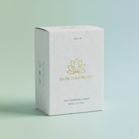 Boîte en papier carrée texturée pour produits cosmétiques et de soin à base de plantes, vente en gros pour apothiques