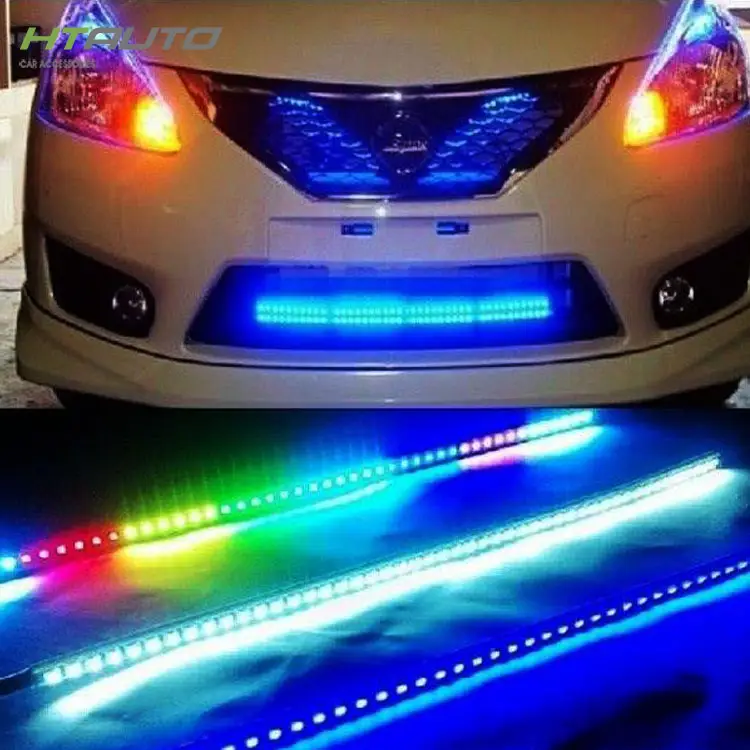 HTAUTO Lampu Sorot LED Ksatria, Pengendara dengan Remote Control Pemindai Berkendara 12V/24V 56Cm