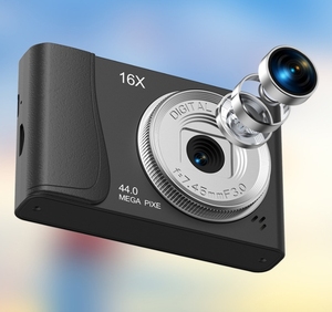 Appareil photo numérique M11 Travel Shoot 44 Mage Pixe Anti-Shake pour enfants, zoom 16X, portable, vlogging, CMOS 50MP, 140 grand angle, MP3, 32 Go, 2,8 pouces - Product Image 4