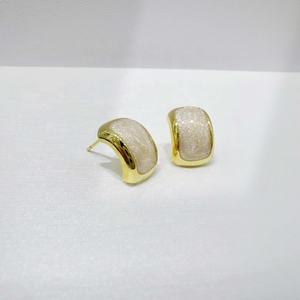 ต่างหูเงินแท้ 925 ประดับพลอยทรงหนา สไตล์ตะวันตก ราคาโรงงาน รุ่นใหม่ล่าสุด หรูหรา สวยงาม สำหรับผู้หญิง ตกแต่งด้วยเคลือบสี - Product Image 2