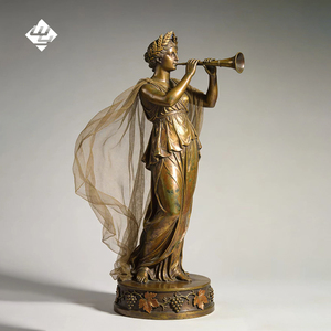 Escultura Clásica de la Diosa Musa con Lira, Decoración Religiosa para Iglesia, Estatua de Jardín de Bronce Personalizada - Product Image 3