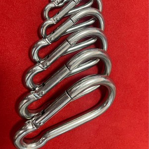 304 Stainless Steel Carabiner <b>Hook</b> 100kg Load Gourd Shape Climbing Equipment Safety Lock Linking Ring Keychain - Product Image 2