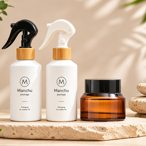 Tarros de Crema de Vidrio Esmerilado Ámbar Verde de 15g, 30g, 50g con Tapas Negras/de Madera, Envases Cosméticos Vacíos para Crema Facial, Loción, Cuidado de la Piel - Product Image 5