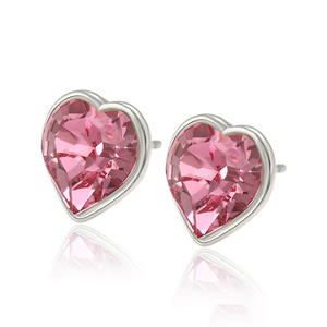 Ювелирные изделия xuping A00627049, модные корейские Романтические элегантные серьги в форме сердца с розовыми кристаллами на День святого Валентина - Product Image 1
