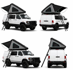 Tente de toit de voiture en ABS rigide triangulaire, toile en coton poly 280g, imperméable 3000mm, tente de <span class=keywords><strong>camping</strong></span> tout-terrain pour SUV - Product Image 4