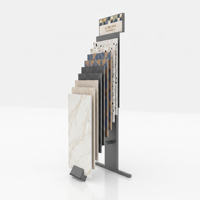 Support d'affichage personnalisé en métal pour carreaux de céramique - Présentoir à tuiles de toiture avec roulettes pour salle d'exposition et magasin de matériaux de construction
