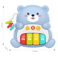 Huanger Preschool Kids Electric Musical Piano Set Toys Plastic Cartoon Animal Educational Keyboard Toys With Music Light