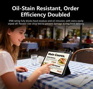 Tableta ODM de 10 pulgadas para venta al por menor, sistema POS, tableta para restaurante, tableta lateral con lector NFC frontal, tableta Android POS habilitada para NFC para hostelería - Product Image 3