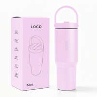 Gobelet isotherme 32oz au design original avec couvercle à paille et buse d'aspiration amovible, résistant à la chaleur et au froid, pour promotion de cadeaux de distributeurs de marques