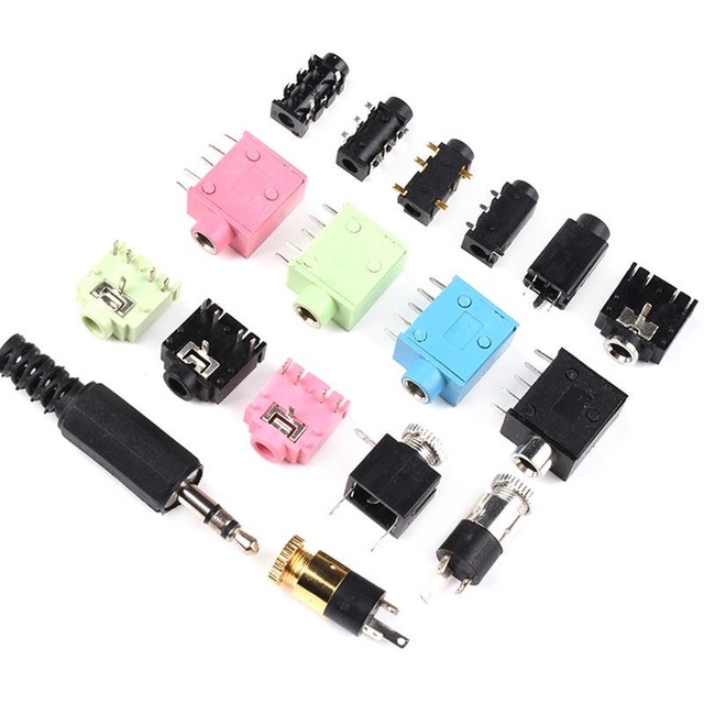 Audio Female Connectors Audio Jack Socket 1.65 5.5mm X 2.5mm 30V DC Power Jack Plug Connectors for Earphone 1A Current 30m Max
